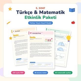 5. Sınıf Türkçe & Matematik Etkinlik Paketi (150 Sayfa PDF)