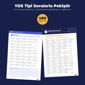 YDS & YÖKDİL Kelime Paketi – En Sık Çıkan 1200 Kelime | PDF Kitap + Anki + Kartlar