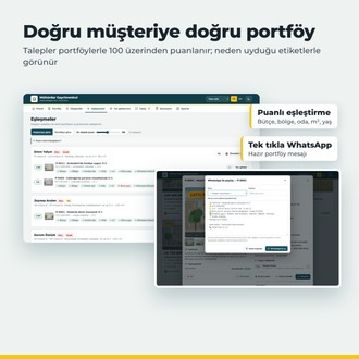 Emlak Ofisi Programı – Portföy, Müşteri, Yer Gösterme Takibi (İnternetsiz)