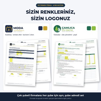 Logolu Kurumsal Belge Paketi – Emlak Ofisi & Site Yönetimi – Firmanıza Özel 29 Belge
