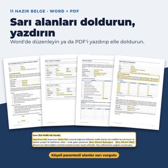 Apartman Yöneticisi Paketi 2026 – Aidat Takip Excel + 11 Hazır Belge (Word + PDF)