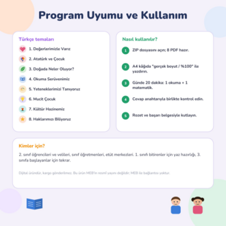 2. Sınıf Türkçe & Matematik Etkinlik Paketi (188 Sayfa PDF)