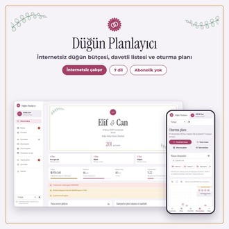 Düğün Planlayıcı – Bütçe, Davetli Listesi, LCV ve Oturma Planı