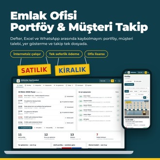 Emlak Ofisi Programı – Portföy, Müşteri, Yer Gösterme Takibi (İnternetsiz)