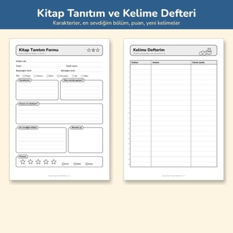 Çocuk Kitap Okuma Takip Defteri 7-12 Yaş | Yarıyıl Tatili Okuma Ödevi PDF