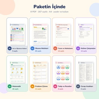 3. Sınıf Türkçe & Matematik Etkinlik Paketi (167 Sayfa PDF)