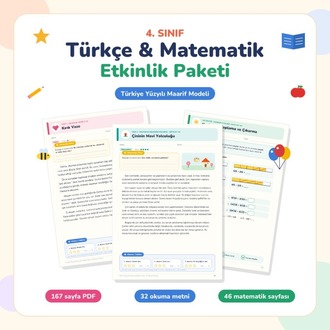 4. Sınıf Türkçe & Matematik Etkinlik Paketi (167 Sayfa PDF)