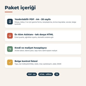 Ev Alırken Kontrol Kiti | Mimar Hazırladı | PDF + Offline Uygulama