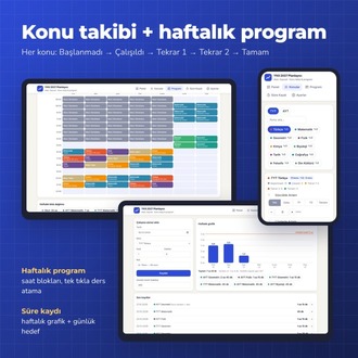 YKS 2027 Çalışma Planlayıcı & Konu Takip – Offline Uygulama + PDF