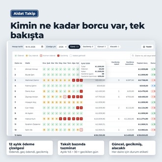 Aidat Takip Programı – Apartman ve Site Yöneticisi Uygulaması (İnternetsiz)