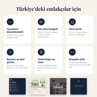 Emlakçı Sosyal Medya Şablon Paketi – 60 Düzenlenebilir Instagram Gönderi ve Hikâye