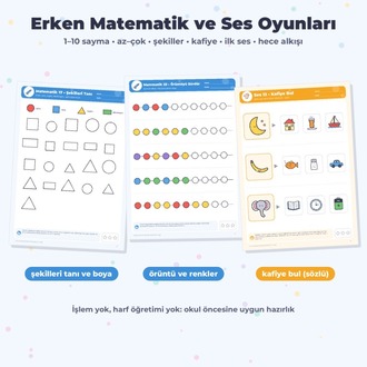 Okula Hazırlık Etkinlik Paketi 5–6 Yaş – Çizgi, Görsel Algı, Erken Matematik (125 s.)