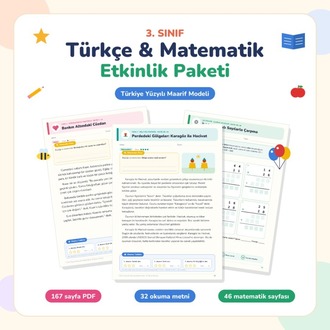 3. Sınıf Türkçe & Matematik Etkinlik Paketi (167 Sayfa PDF)