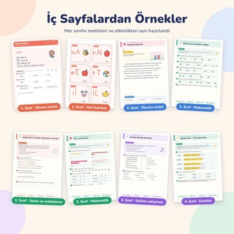 1-4. Sınıf Türkçe & Matematik Etkinlik Seti – 4 Paket, 668 Sayfa PDF