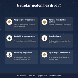 Yılbaşı Gecesi Kaçış Oyunu – Yetişkinler ve Gençler için Yazdırılabilir PDF