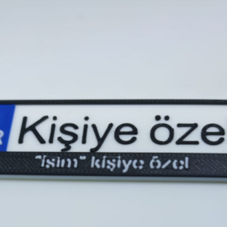 Kişiye Özel Plaka Anahtarlık – 3D Baskı Özel Tasarım