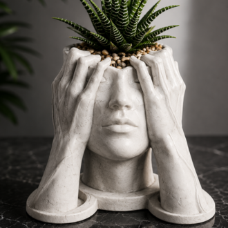 Woman Head Saksı