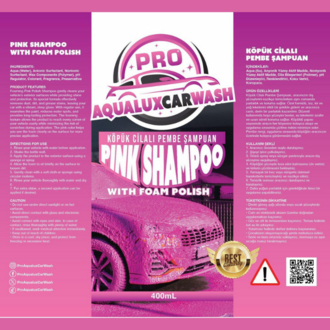 Oto Şampuan Cilalı Pembe Köpük Cilalı Oto Şampuan Ultra Kalite Pink Foam