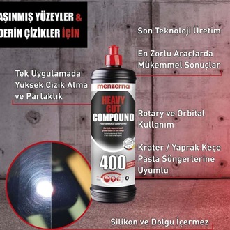 MENZERNA YENİ 400 Ağır Çizik Giderici Kalın Pasta - 1 Kg