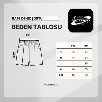Bape Siyah Deniz Şortu