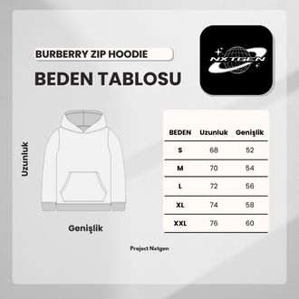 Siyah Zip Hoodie