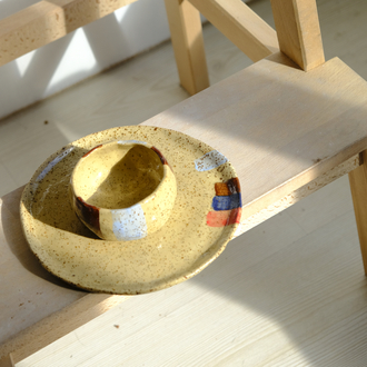 Benekli stoneware tabak
