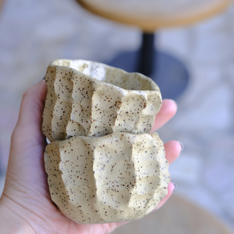 Stoneware benekli cup