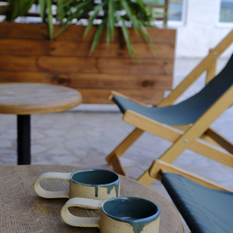 Benekli stoneware mug