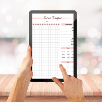 09-PERIOD TRACKER PRINTABLE, Minimal Planner, Undated Printable Planner, Instant download