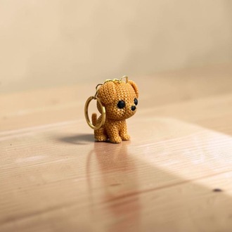 Örgü Dokulu Köpek Anahtarlık 3D Baskı PLA