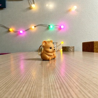 Örgü Dokulu Hamster Anahtarlık 3D Baskı PLA