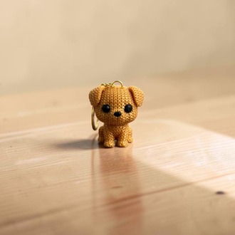 Örgü Dokulu Köpek Anahtarlık 3D Baskı PLA
