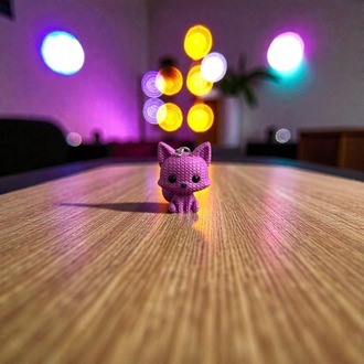 Örgü Dokulu Tilki Anahtarlık 3D Baskı PLA
