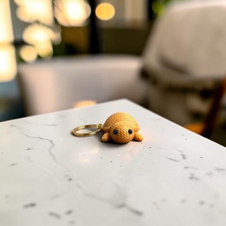 Örgü Dokulu Kaplumbağa Anahtarlık 3D Baskı PLA