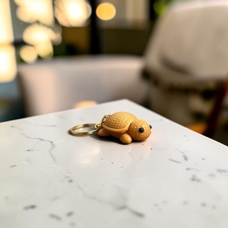 Örgü Dokulu Kaplumbağa Anahtarlık 3D Baskı PLA