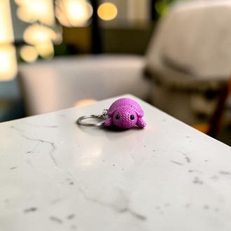 Örgü Dokulu Kaplumbağa Anahtarlık 3D Baskı PLA