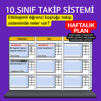 10. SINIF TAKİP SİSTEMİ (Maarif Modele Uygun)