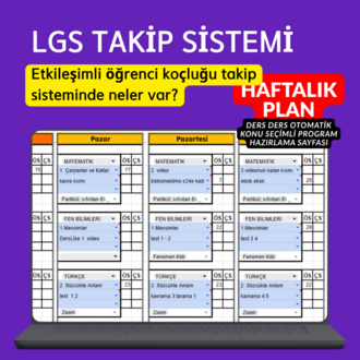 LGS TAKİP SİSTEMİ (Maarif Modele Uygun)