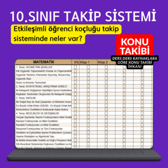 10. SINIF TAKİP SİSTEMİ (Maarif Modele Uygun)