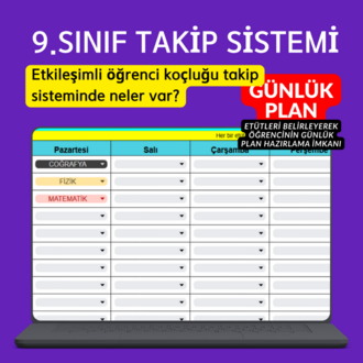 9.SINIF TAKİP SİSTEMİ (Maarif Modele Uygun)