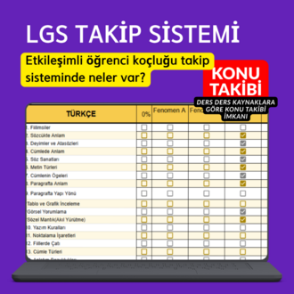 LGS TAKİP SİSTEMİ (Maarif Modele Uygun)