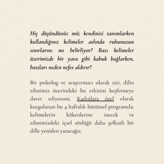 Kelimelerle İyileşmek - Temmuz Ayı
