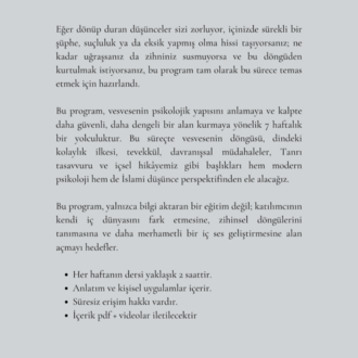 KAYIT - Vesvese ile Bütüncül Çalışma Programı