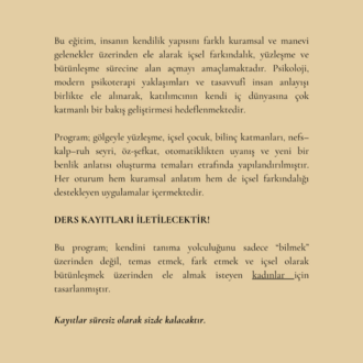 DERS KAYDI - Kendini Bilmek Eğitimi