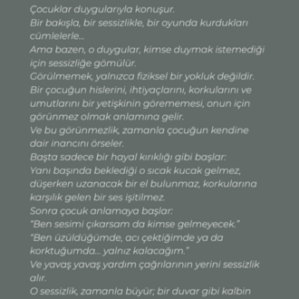 İçimde Kalan Yardım Çağrısı: Çocuklukta Susturulanların Yetişkin Sessizliği