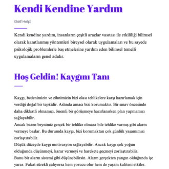 Kaygıyla Çalışma Kitabı (Dijital PDF)