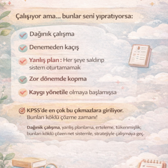 KPSS STRATEJİK ÇALIŞMA VE ZİHİNSEL DAYANIKLILIK REHBERİ