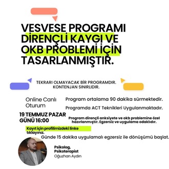 VESVESE PROGRAMI (KRONİK KAYGI VE KRONİK OBSESYONUN ŞİFASI)
