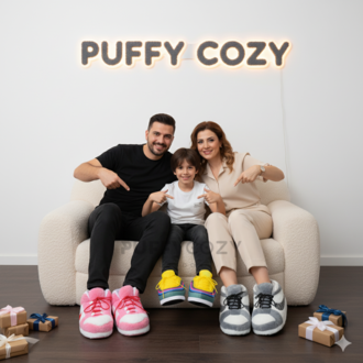 NIKE AIR JR1 DIOR PUFFY™️ SNEAKERS GRİ PELUŞ PANDUF | Puffy Cozy ™️