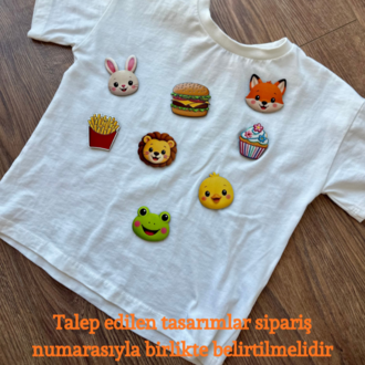 Pufiko Cırtlı Tişört + 3 patch